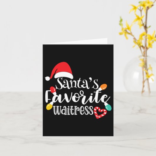 Weihnachts-Lieblingskellnerin Karte (Gelbe Blume)