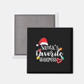 Weihnachts-Lieblingskellnerin Magnet (Vorderseite/Rückseite)