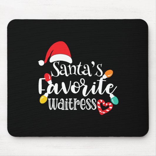 Weihnachts-Lieblingskellnerin Mousepad (Vorne)