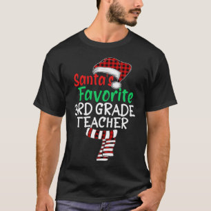 Weihnachts Lieblingslehrer der 3. Klasse Xmas Sant T-Shirt