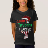 Weihnachts Lieblingslehrer Funny Christmas Santa R T-Shirt (Vorderseite)