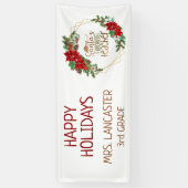 Weihnachts Lieblingslehrer glückliche Weihnachtsfe Banner (Vertikal)