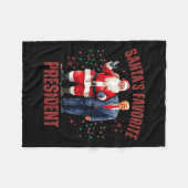 Weihnachts-Lieblingspräsident Funny Trump X Fleecedecke (Vorderseite (Horizontal))