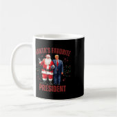 Weihnachts-Lieblingspräsident Funny Trump X Kaffeetasse (Links)