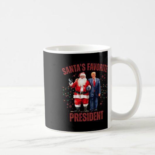 Weihnachts-Lieblingspräsident Funny Trump X Kaffeetasse (Rechts)