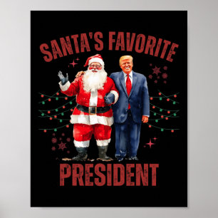 Weihnachts-Lieblingspräsident Funny Trump X Poster