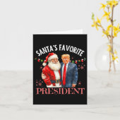 Weihnachts Lieblingspräsident Trump 47. Karte (Gelbe Blume)
