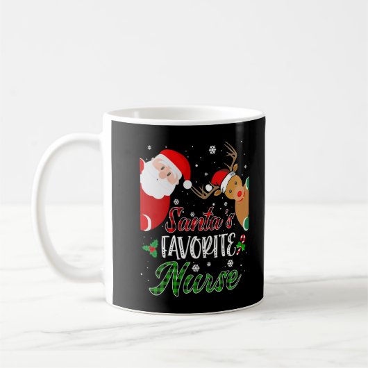 Weihnachts Lieblingsschwester Funny Xmas Pajamas R Kaffeetasse (Links)