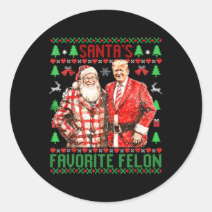 Weihnachts Lieblingsstipendiat Funny 2024 Trump We Runder Aufkleber