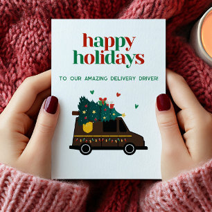 Weihnachts-Lieferfahrer-Dankeskarte Feiertagskarte