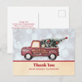 Weihnachts-Lieferwagen mit Weihnachtsbaum Vielen D Postkarte (Vorne/Hinten)