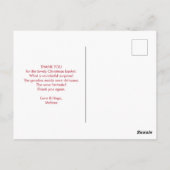 Weihnachts-Lieferwagen mit Weihnachtsbaum Vielen D Postkarte (Rückseite)