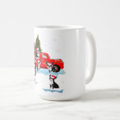 Weihnachts-Lieferwagen Truck Funny Boxer Kaffeetasse (VorderseiteRechts)