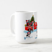Weihnachts-Lieferwagen Truck Funny Boxer Kaffeetasse (Vorderseite Links)