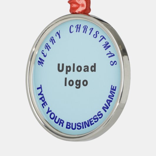 Weihnachts-Light Blue Round Ornament (Links)