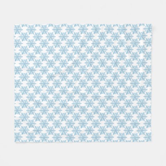 Weihnachts Light Blue Watercolor Schneeflocken Mus Fleecedecke (Vorderseite (Horizontal))