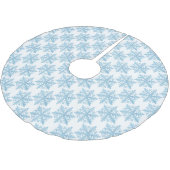 Weihnachts Light Blue Watercolor Schneeflocken Mus Polyester Weihnachtsbaumdecke (Schrägansicht)