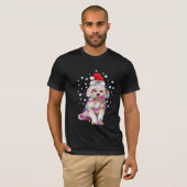 Weihnachts-Light-Malteser Dog Pupp T-Shirt (Vorne ganz)