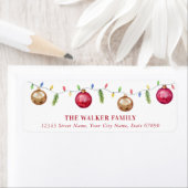 Weihnachts-Light-Ornamente Rücksendeadressen-Aufkl (Insitu)