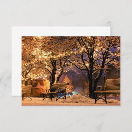 Weihnachts-Light-Park-Brücken Dankeskarte (Vorne/Hinten)