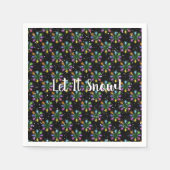 Weihnachts-Light-Schneeflocke-Design Serviette (Vorderseite)