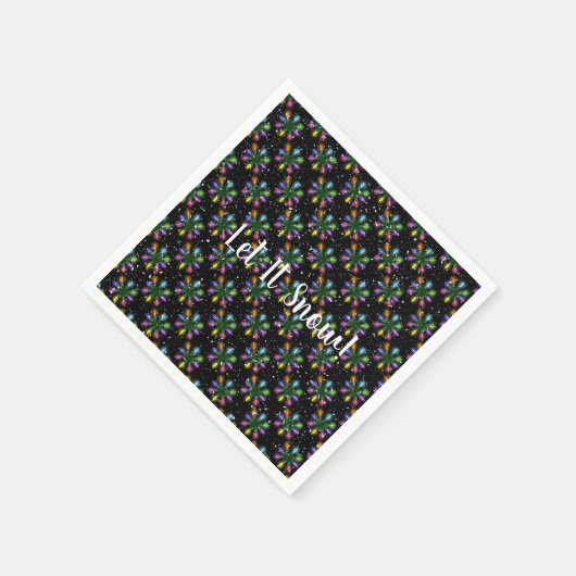 Weihnachts-Light-Schneeflocke-Design Serviette (Ecke)