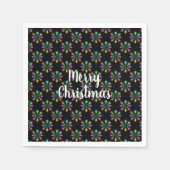 Weihnachts-Light-Schneeflocke-Design Serviette (Vorderseite)