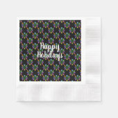 Weihnachts-Light-Schneeflocke-Design Serviette (Vorderseite)