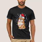 Weihnachts-Light-Spitz-Hund-Pupp T-Shirt (Vorderseite)