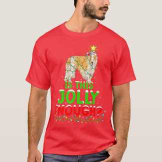 Weihnachts-Lighting ist dieses Jolly genug Borzoi  T-Shirt
