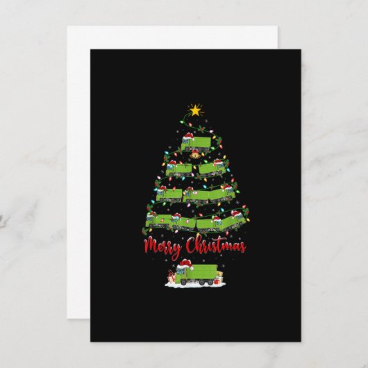 Weihnachts-Lighting Matching Santa Garbage Truck W Einladung (Vorne/Hinten)
