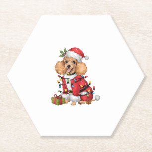 Weihnachts-Lighting Santa Toy Poodle Dog Weihnacht Untersetzer