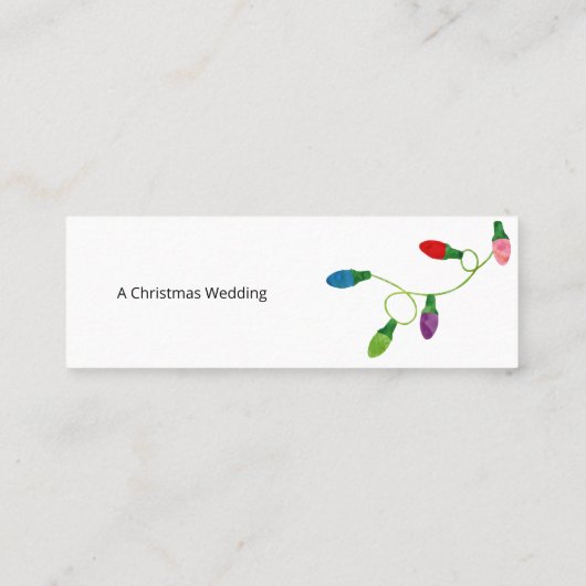 Weihnachts-Lights Hochzeit Website UAWG Mini Visitenkarte (Rückseite)