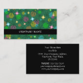 Weihnachts Lights Strip Visitenkarte schwarz (Vorne/Hinten)