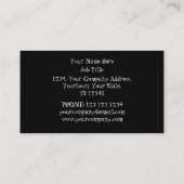 Weihnachts Lights Strip Visitenkarte schwarz (Rückseite)