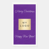 Weihnachts-lila-Café-Bar-Logo Serviette (Vorderseite)