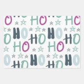 Weihnachts lila Pastellfarben einfach witzig Geschenkpapier Set (Vorderseite 2)