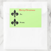 Weihnachts-Lilie grün zu groß Rechteckiger Aufkleber (Tasche)