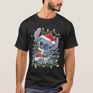 Weihnachts-Lilo und Stitch Weihnachtslicht-Klasse T-Shirt