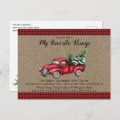 Weihnachts-LKW & Baum Mein Lieblingstag Postkarte (Vorne/Hinten)