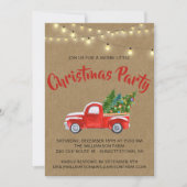 Weihnachts-Lkw ein fröhliches kleines Weihnachtsfe Einladung (Vorderseite)
