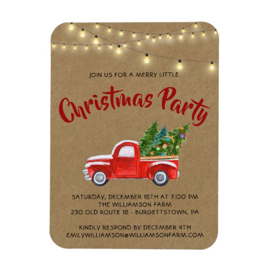 Weihnachts-LKW ein fröhliches Weihnachtsfest im Pa Magnet (Vertikal)