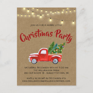 Weihnachts-LKW ein fröhliches Weihnachtsfest im Pa Postkarte
