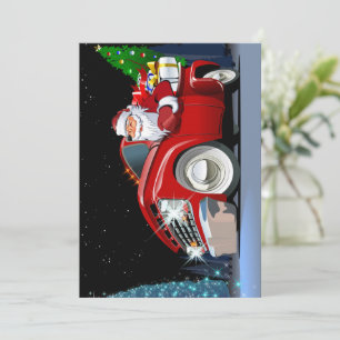 Weihnachts-Lkw im Cartoon-Stil Feiertagskarte
