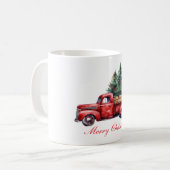 Weihnachts-LKW mit Baum2 Kaffeetasse (Vorderseite Links)