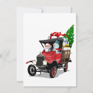 Weihnachts-LKW mit Cartoon-Figuren