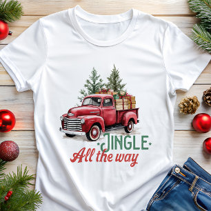 Weihnachts-LKW mit Jingle All The Way Tri-Blend Shirt