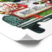 Weihnachts-LKWs Decoupage Print Poster (Ecke)