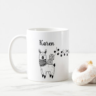 Weihnachts-Llama-Geschenkfreund Minimalistische Ku Kaffeetasse