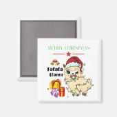 Weihnachts-Llama-Magnet Magnet (Vorderseite/Rückseite)